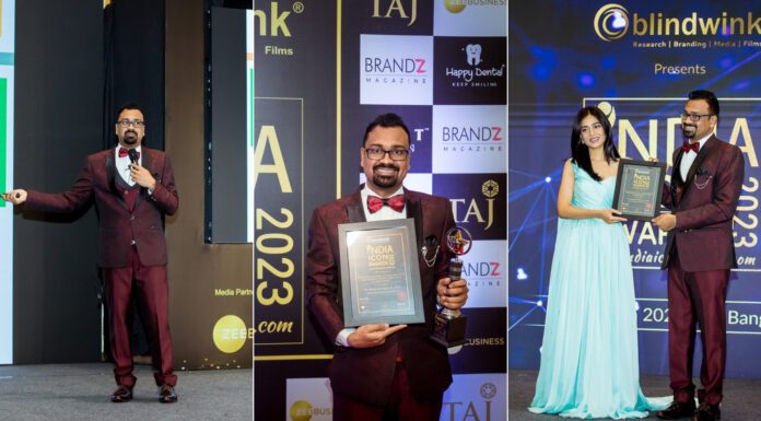 DR. RAVIPRASAD SAJJAN HONORED AT INDIA ICON AWARDS BY BOLLYWOOD ACTRESS AMRITA RAO