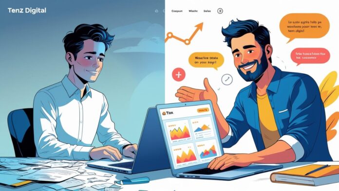 Visual transformation of a small business from being invisible online to becoming a glowing, high-traffic digital storefront powered by Tenz Digital’s web design and SEO.