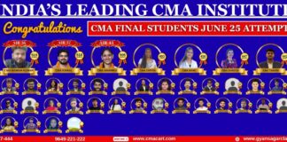 Gyan Sagar Classes (GSC) Students Shine in CMA Exams with Top National Ranks
