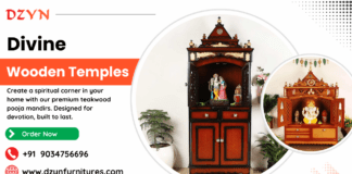 Elevating Sacred Spaces: Premium Mandir for Home Designs by DZYN Furnitures