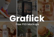 Graflick Expands Library of Free PSD Mockups for Designers and Creative Projects