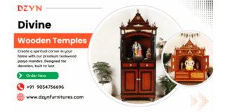 A Sacred Presence at Home: Thoughtfully Crafted Wooden Mandir for Home by DZYN Furnitures